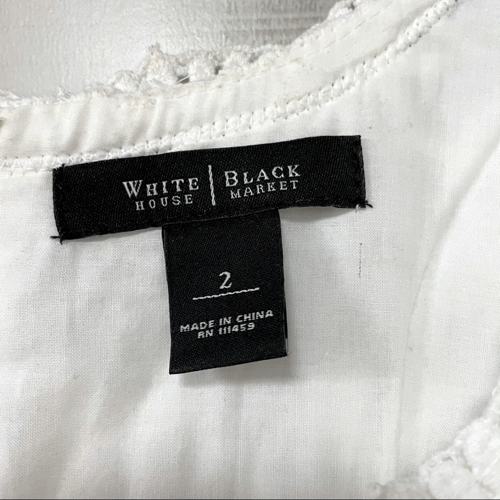 White House Black Market White Lace Crochet Dress - Picture 5 of 9